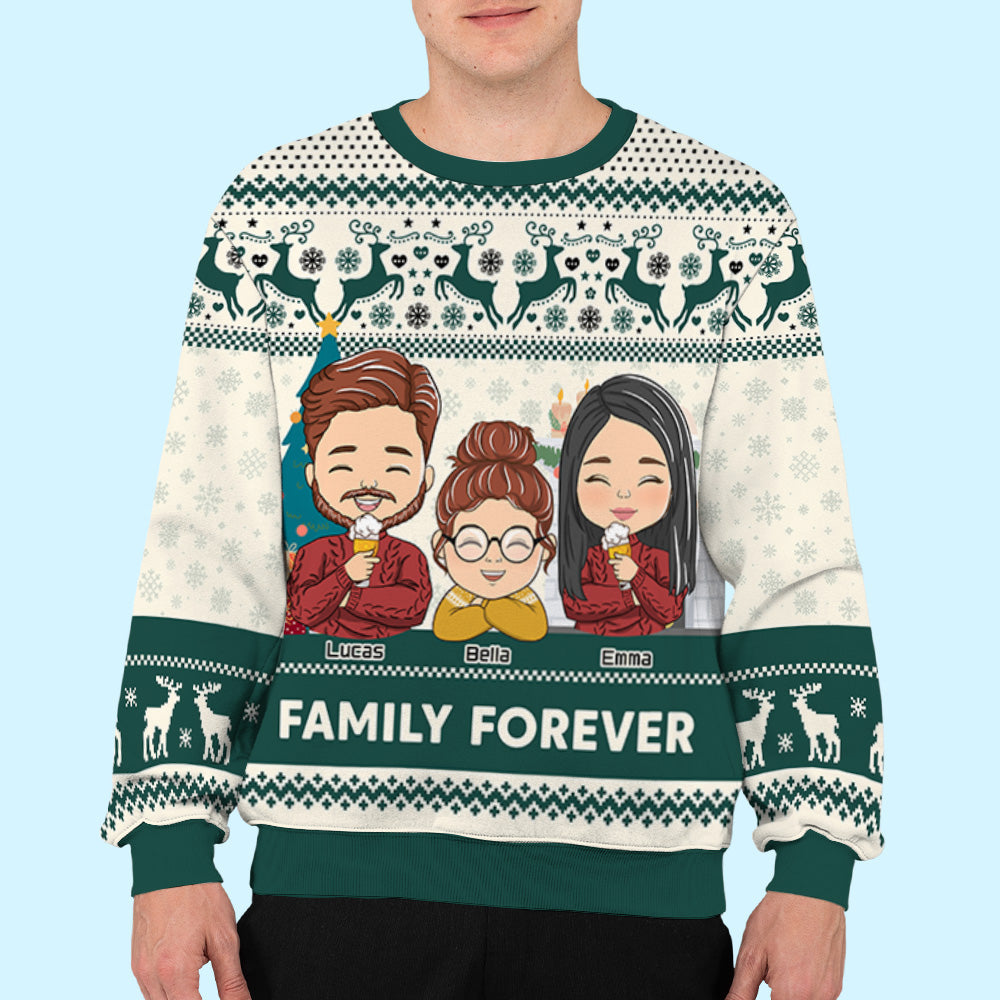 Family Forever - Personalized Custom All-Over-Print Sweatshirt