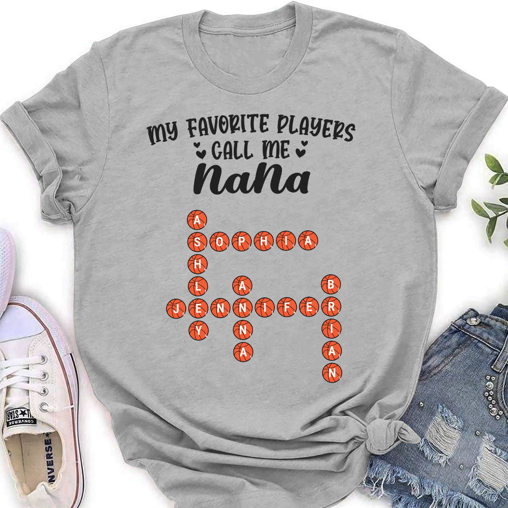 My Favorite Players Call Me Nana Crossword - Personalized Custom Shirt