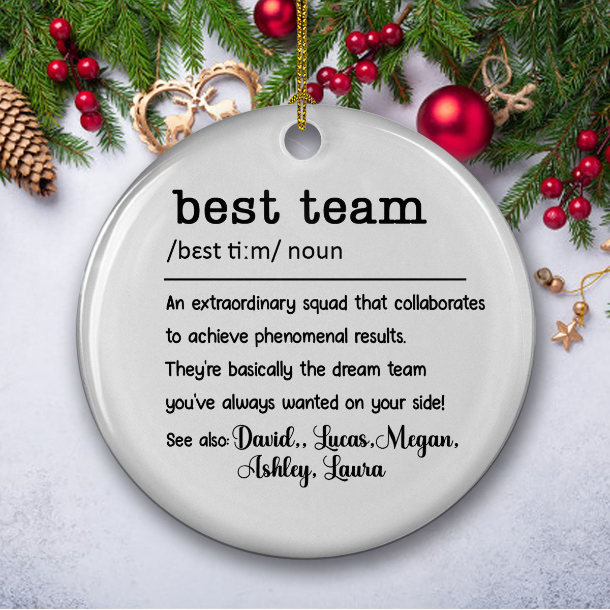 We Are Teammates - Personalized Custom Ceramic Ornament