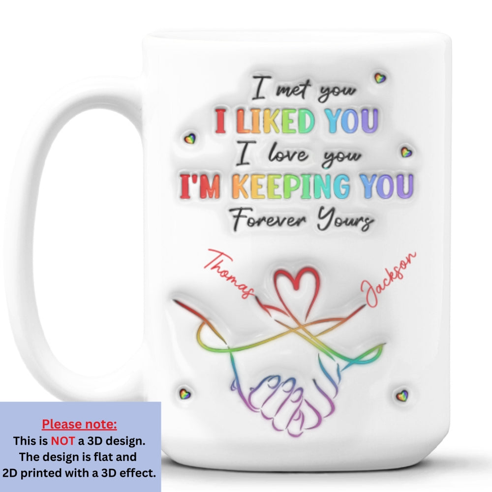 I Love You Love Is Love - Personalized Custom 3D Inflated Effect Mug
