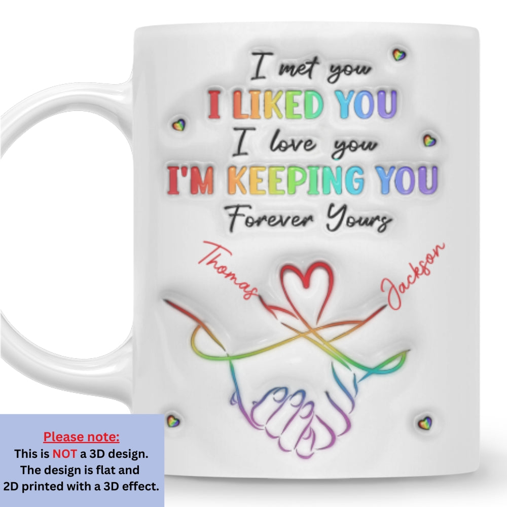 I Love You Love Is Love - Personalized Custom 3D Inflated Effect Mug