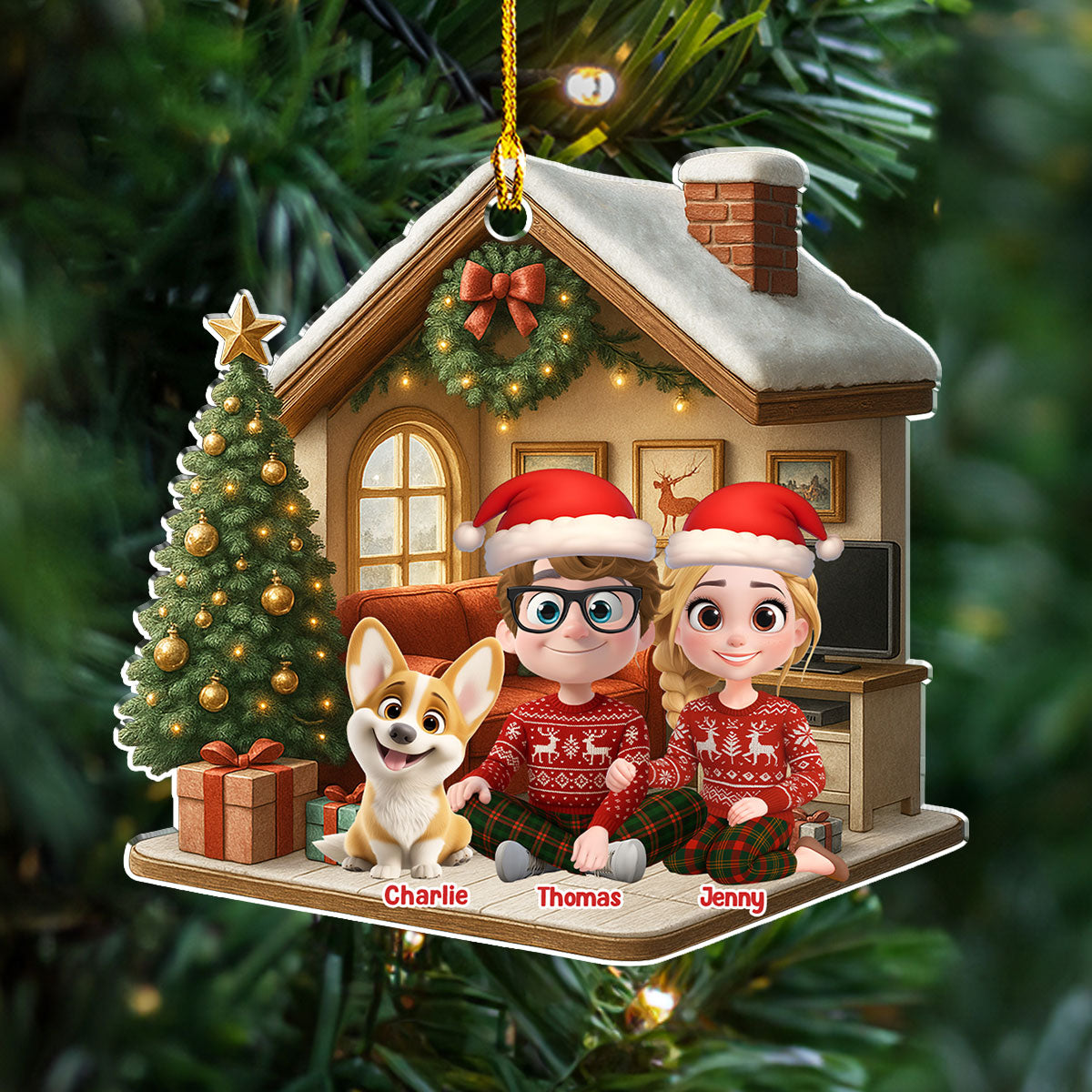 Under One Roof - Personalized Custom 3D Effect Acrylic Ornament