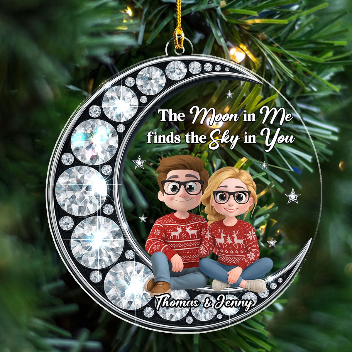 The Moon Found Her Sky - Personalized Custom Acrylic Ornament