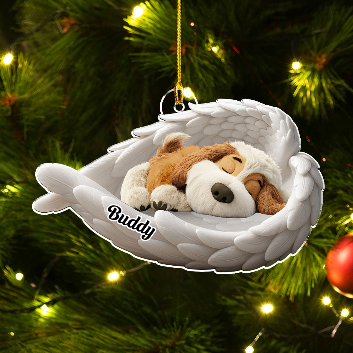 The Wings Of My Dog - Personalized Custom Acrylic Ornament