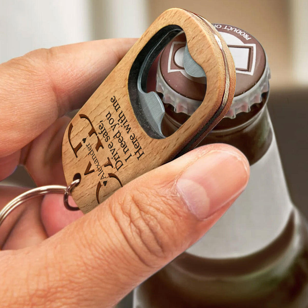I Need You Here With Me - Personalized Custom Bottle Opener Keychain