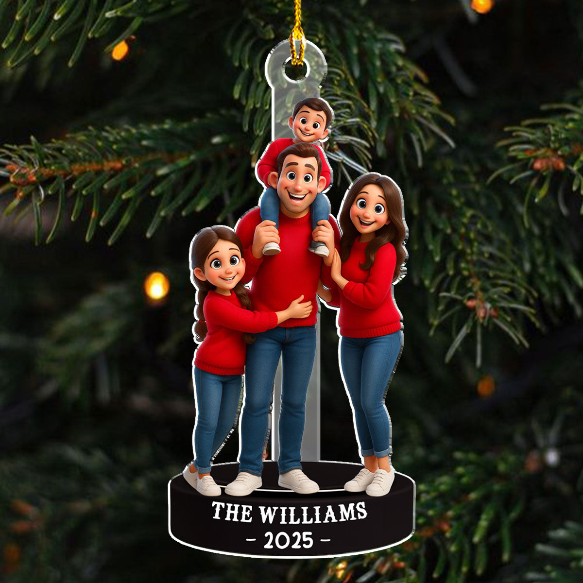 Custom Photo Family 2025 - Personalized Custom Acrylic Ornament