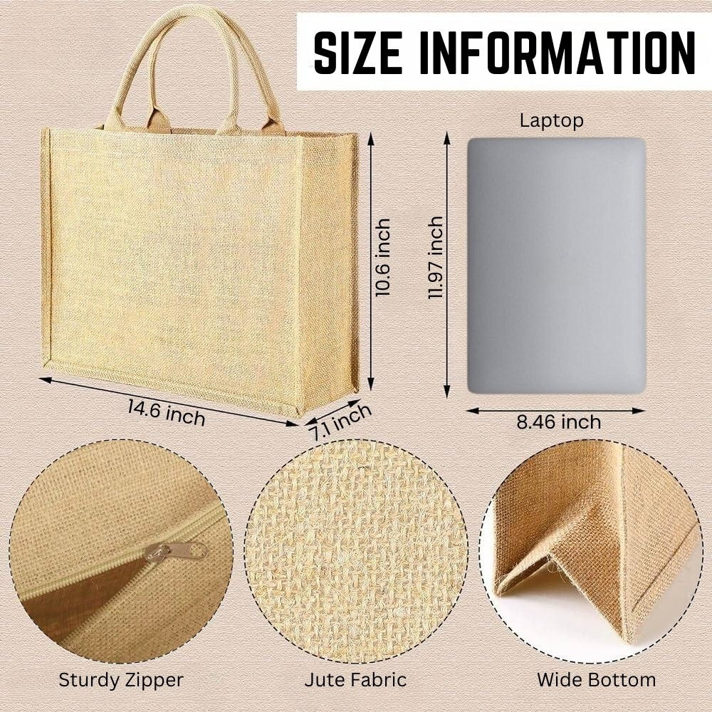 Sisters Together - Personalized Custom Jute Tote Bag