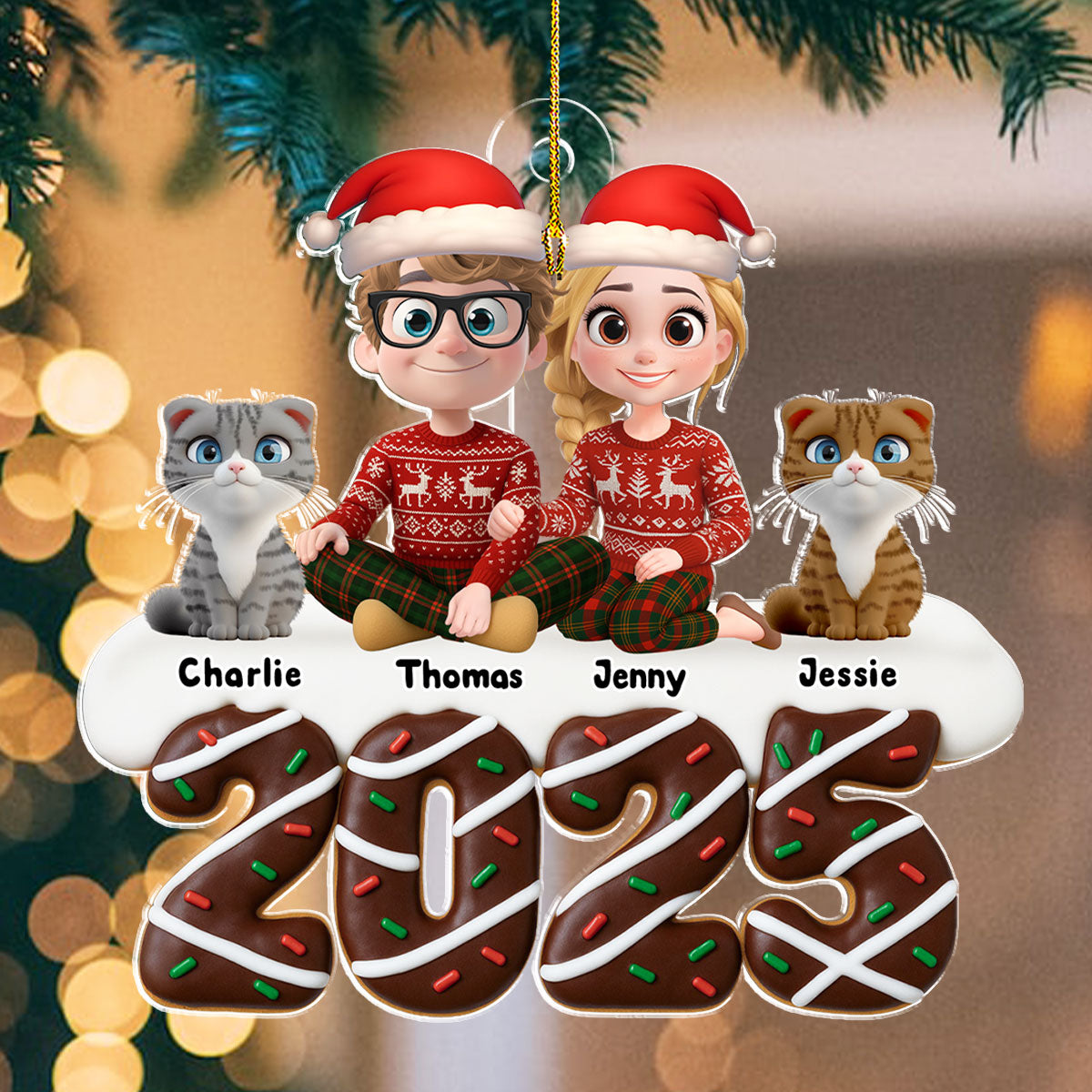 Happiness Baked At Home - Personalized Custom Acrylic Ornament