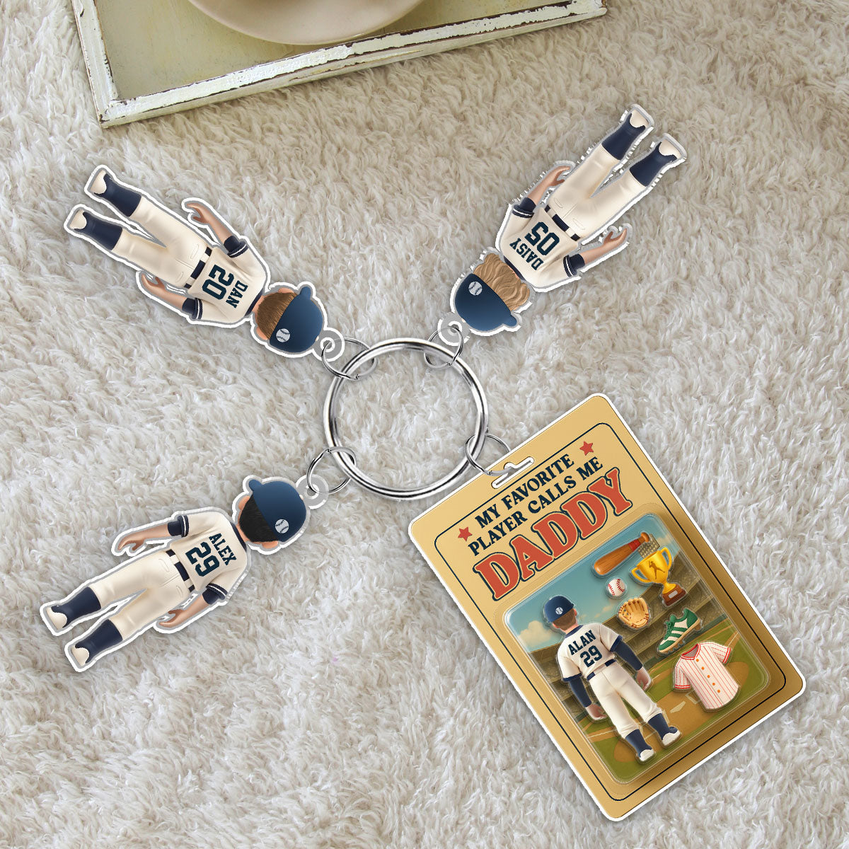 My Favorite Player Calls Me Dad - Personalized Acrylic Tag Keychain