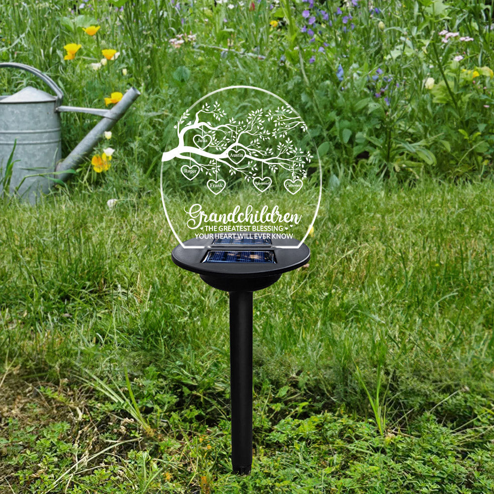 Grandkids Make Life More Grand - Personalized Custom Solar Light