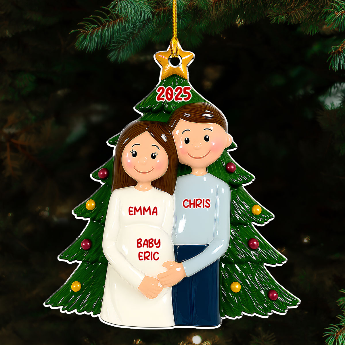 Merry Moments - Personalized Custom 3D Effect Acrylic Ornament