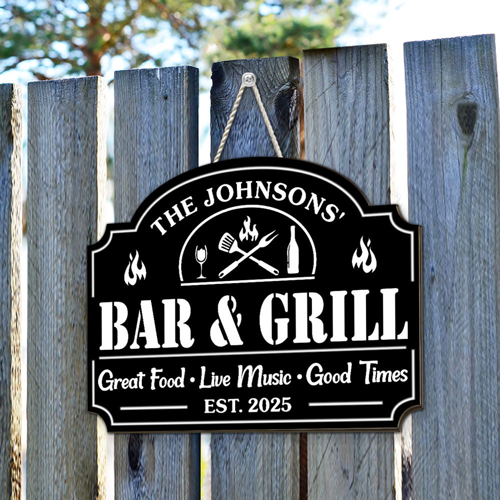 Great Time At Backyard - Personalized Custom Wood Sign