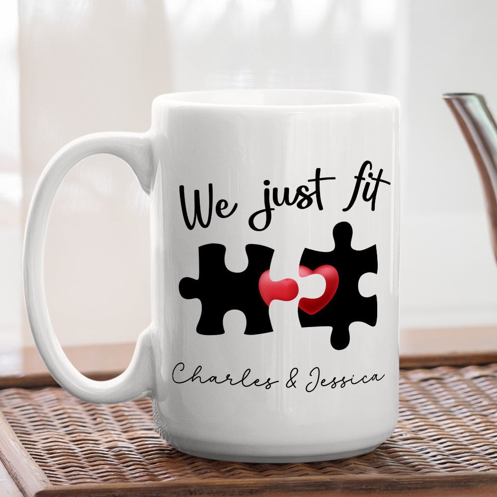We Just Fit - Personalized Custom Coffee Mug