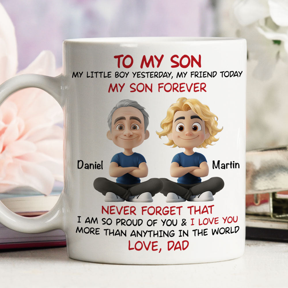 My Son Forever - Personalized Custom Coffee Mug