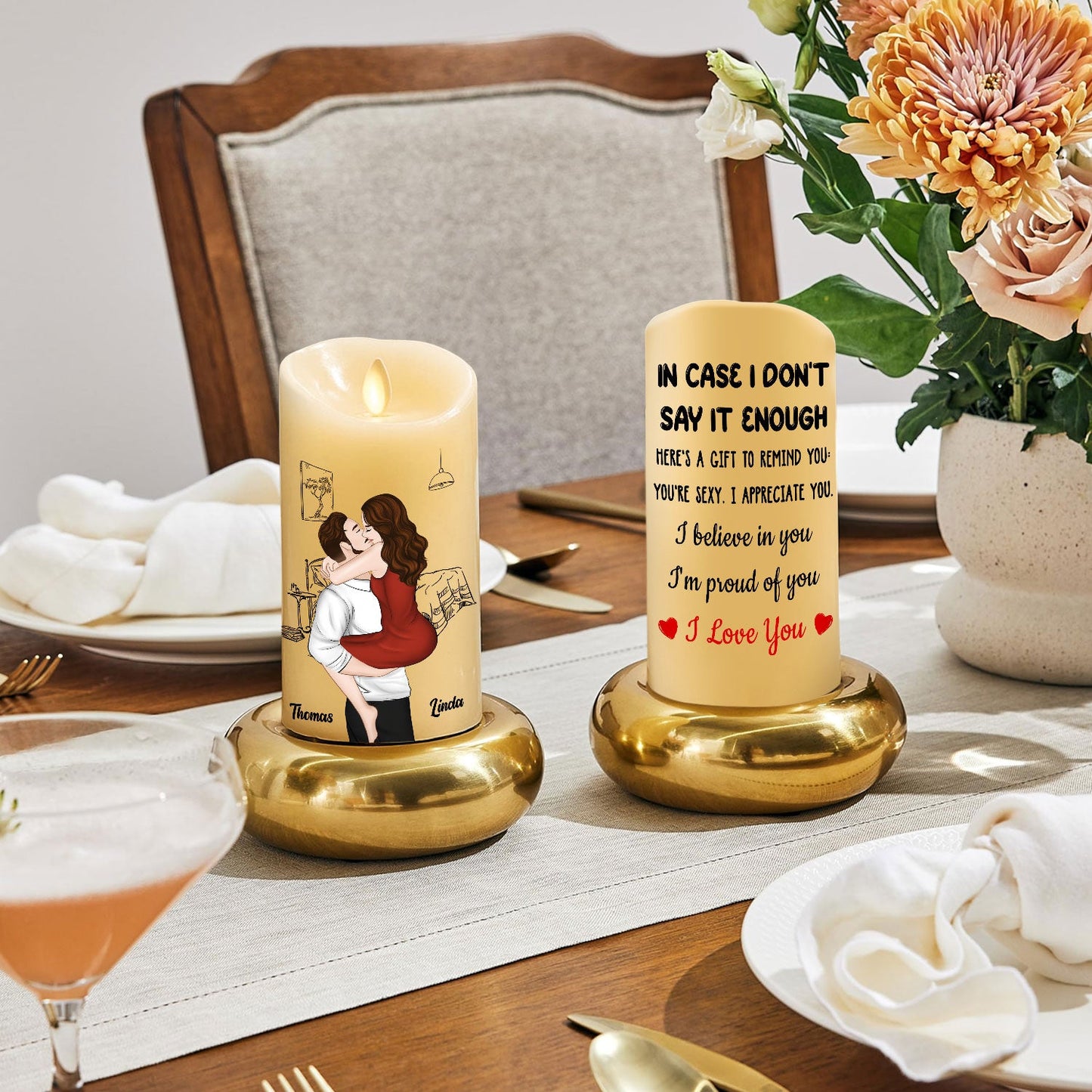 I Am Proud Of You - Personalized Custom LED Candle