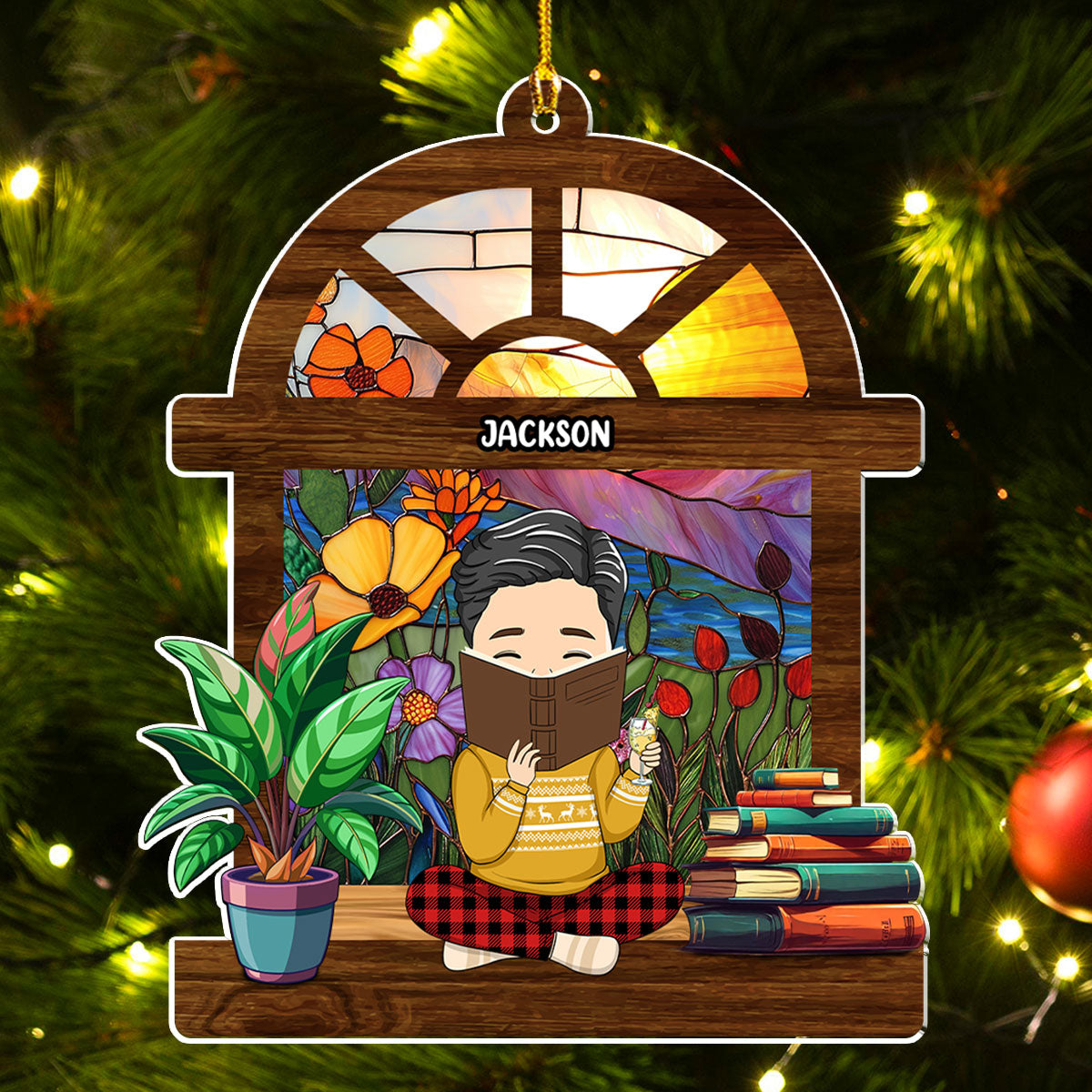 Book Lover - Personalized Custom Acrylic Ornament