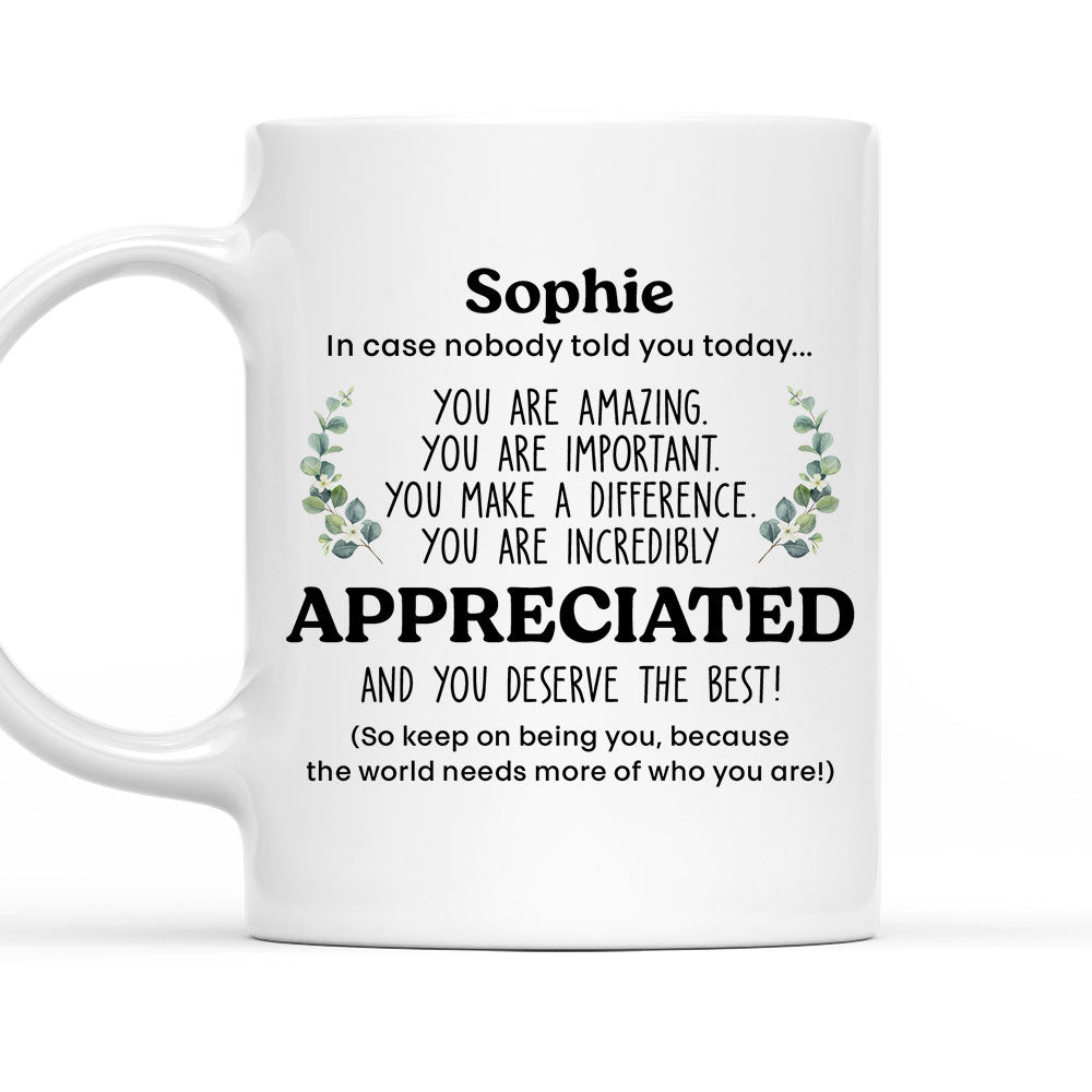 You Make A Difference - Personalized Custom Coffee Mug