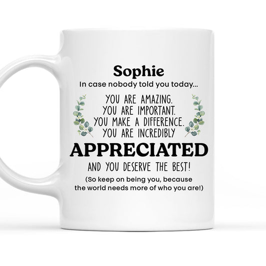 You Make A Difference - Personalized Custom Coffee Mug