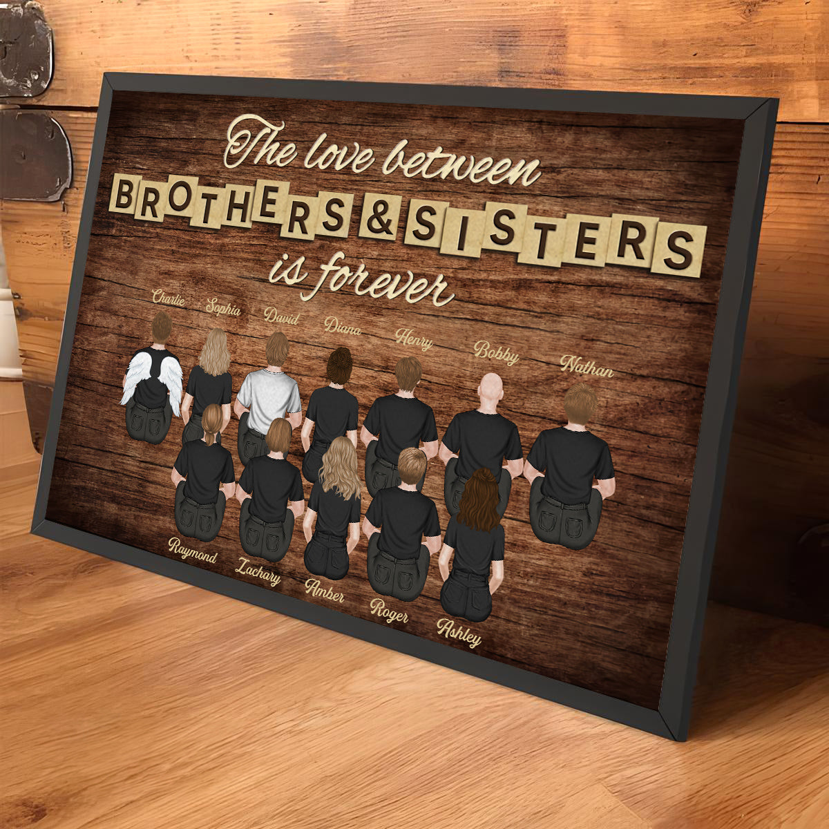 Brothers & Sisters Forever Version 3 - Personalized Custom Poster