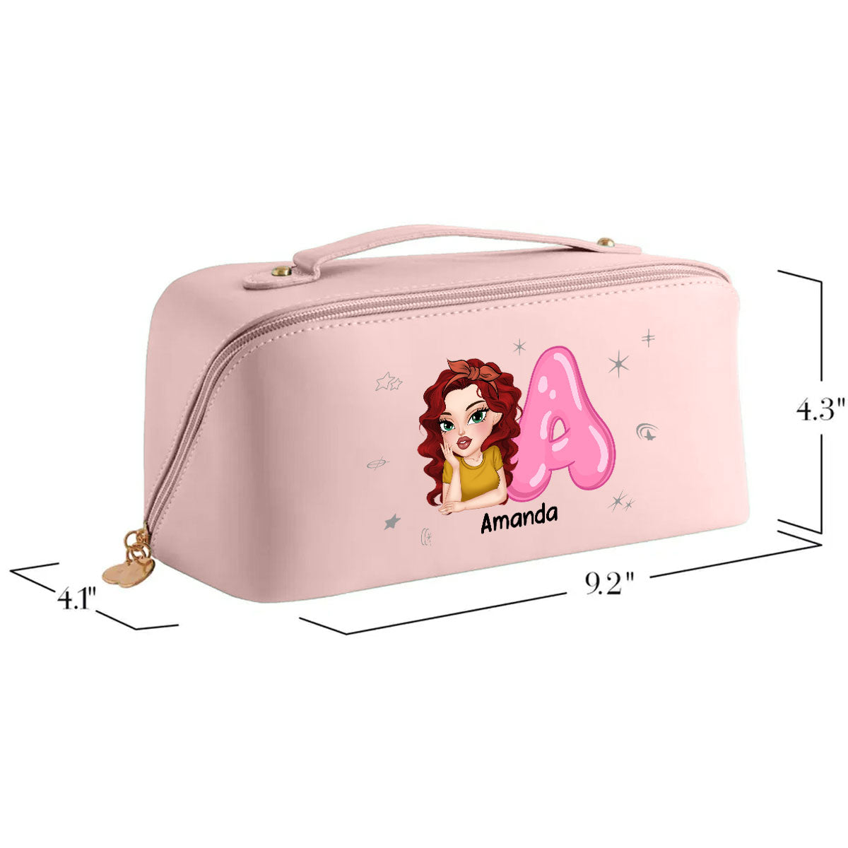 Y2K Girl - Personalized Custom Leather Makeup Bag