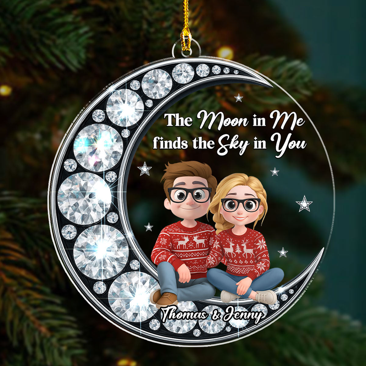 The Moon Found Her Sky - Personalized Custom Acrylic Ornament