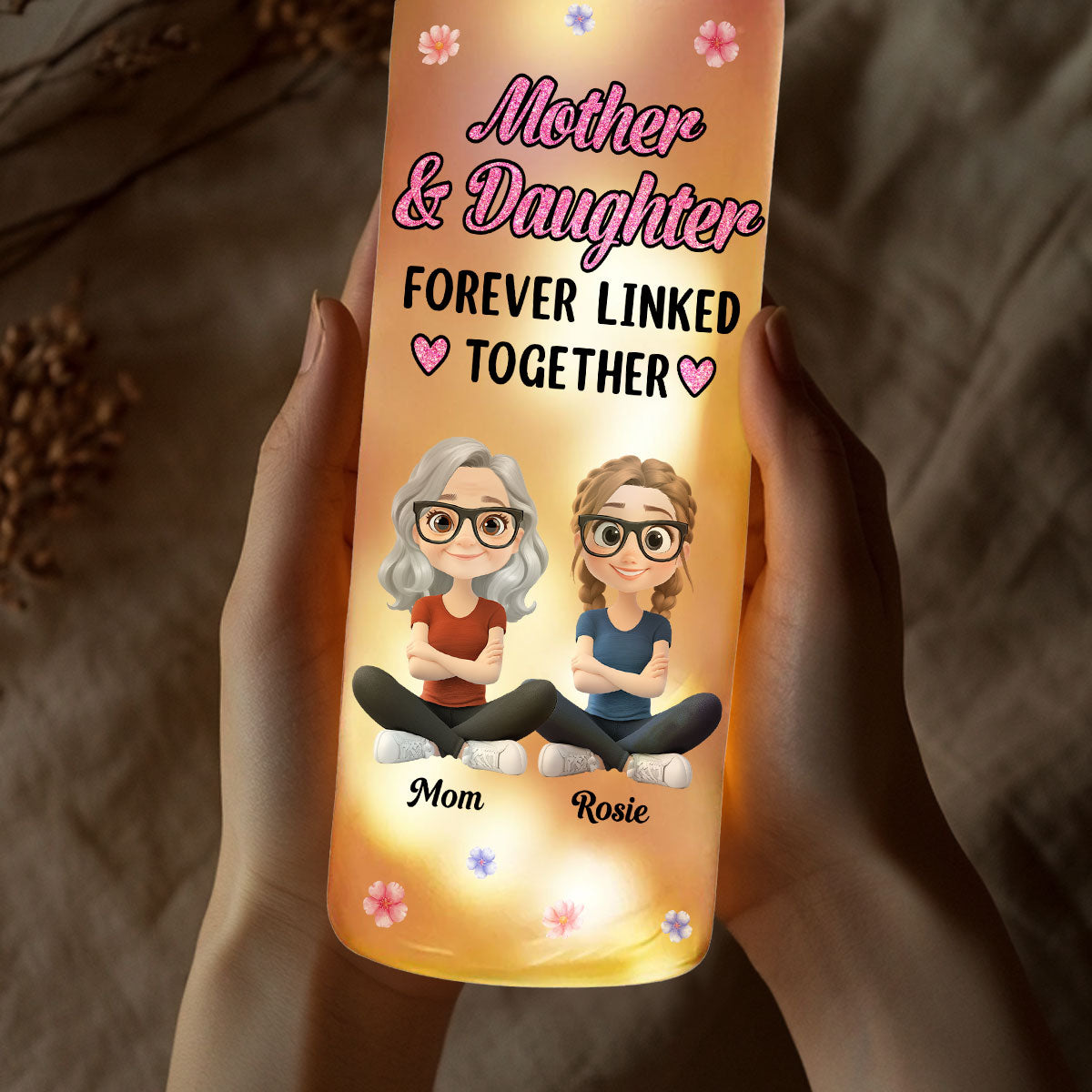 Loving Gift For Mommy - Personalized Custom Bottle Lamp