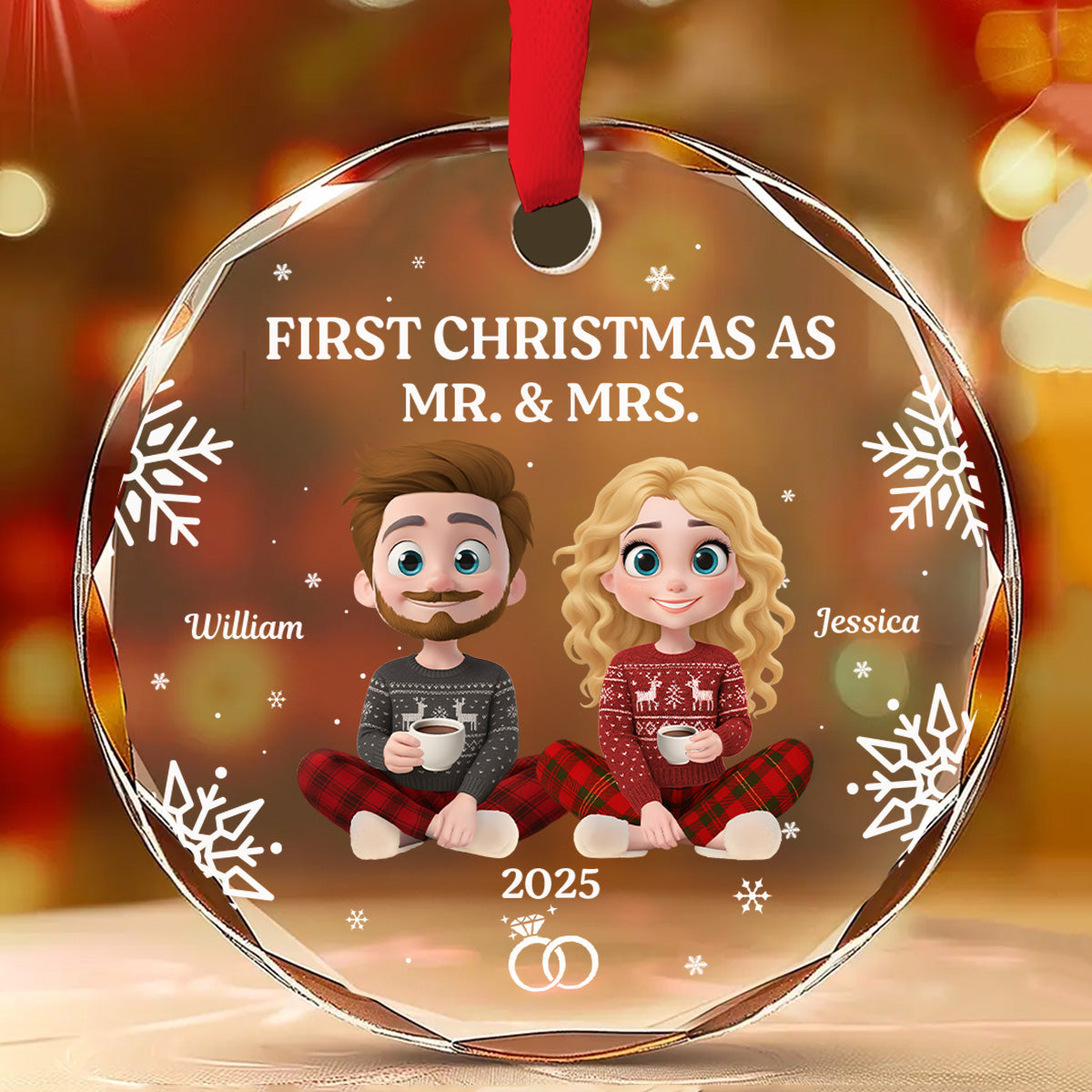 The Year Our Story Began - Personalized Custom Glass Ornament