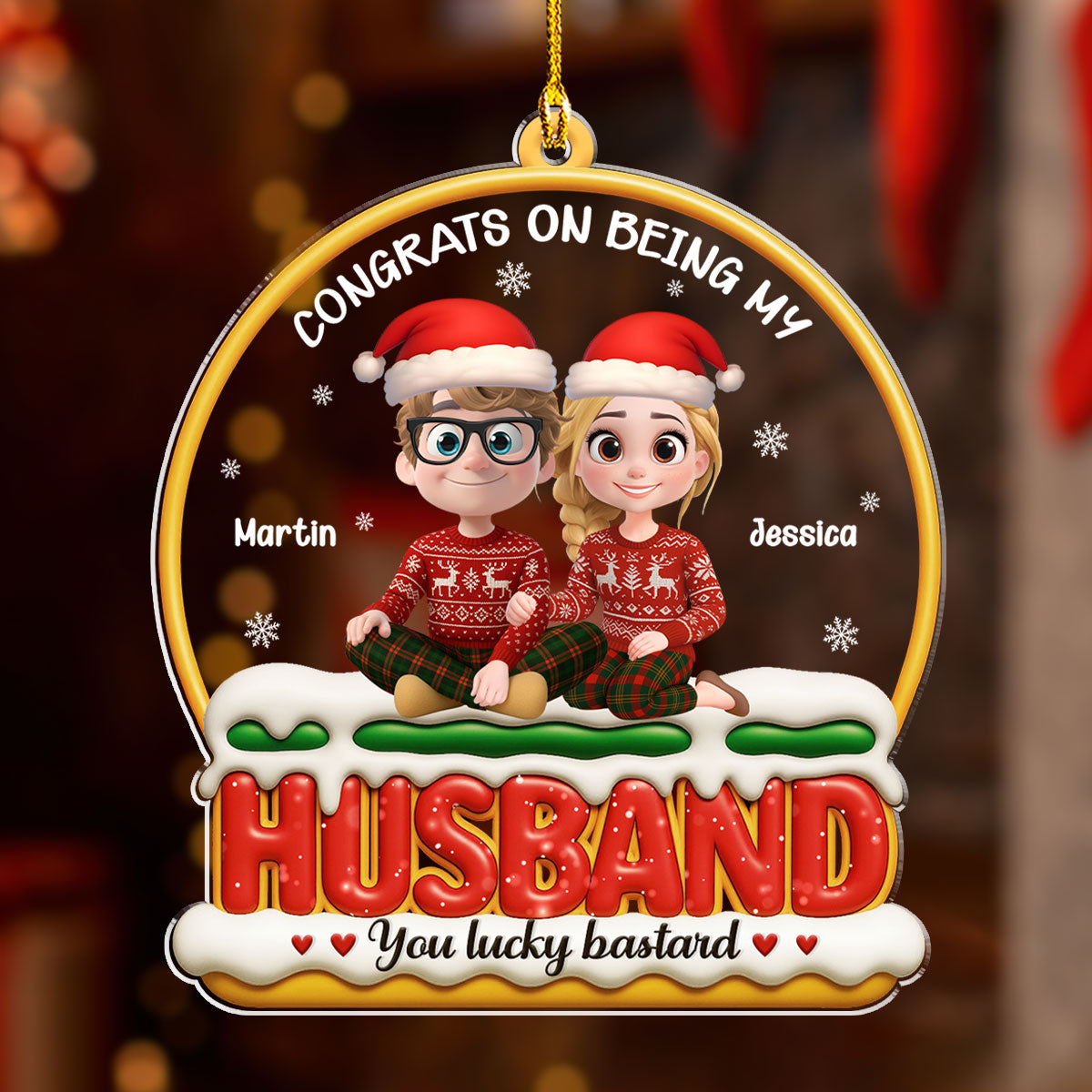 Lucky You - Personalized Custom Acrylic Ornament