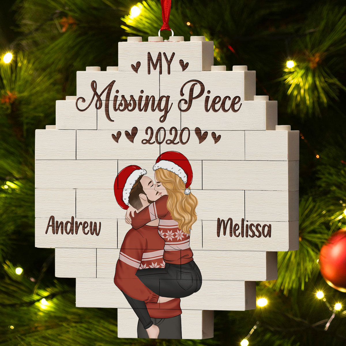 My love - Personalized Custom Puzzle Ornament