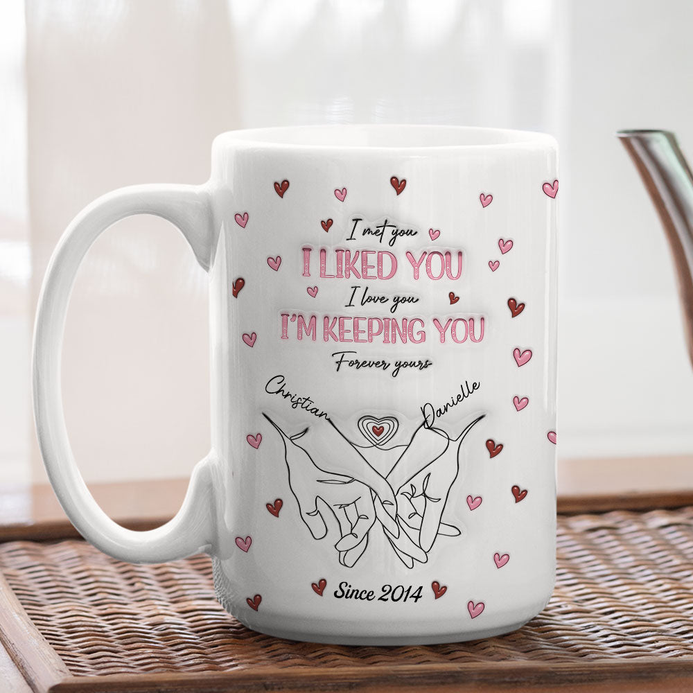 From Our First Kiss Till Our Last Breath - Personalized Custom 3D Inflated Effect Mug