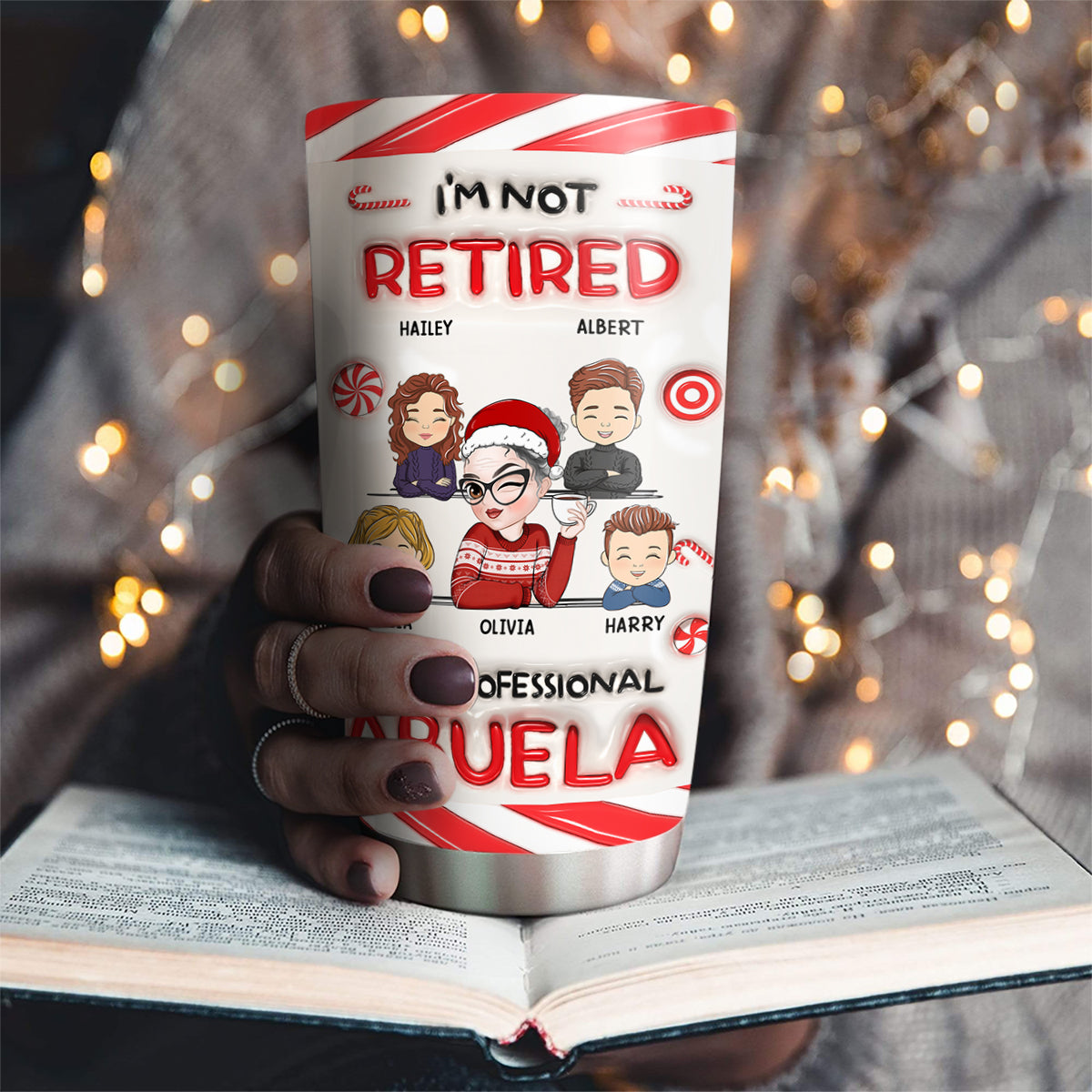 I Am A Full Time Grandma -  Personalized Custom 3D Inflated Effect Tumbler