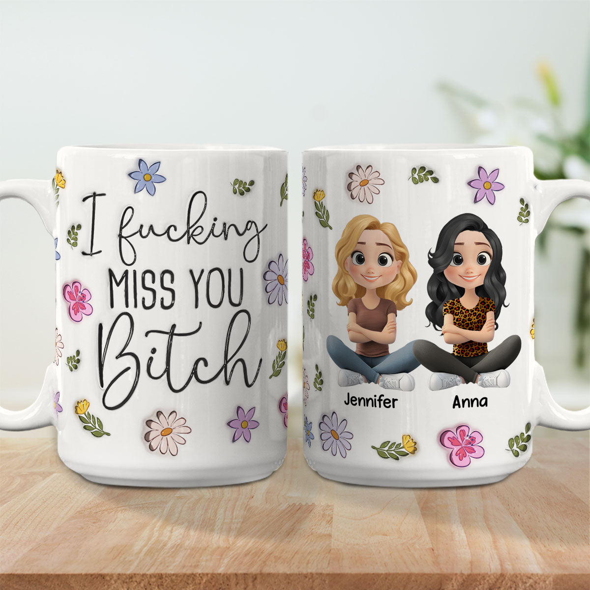 Miss You My Besties - Personalized Custom 3D Inflated Effect Mug