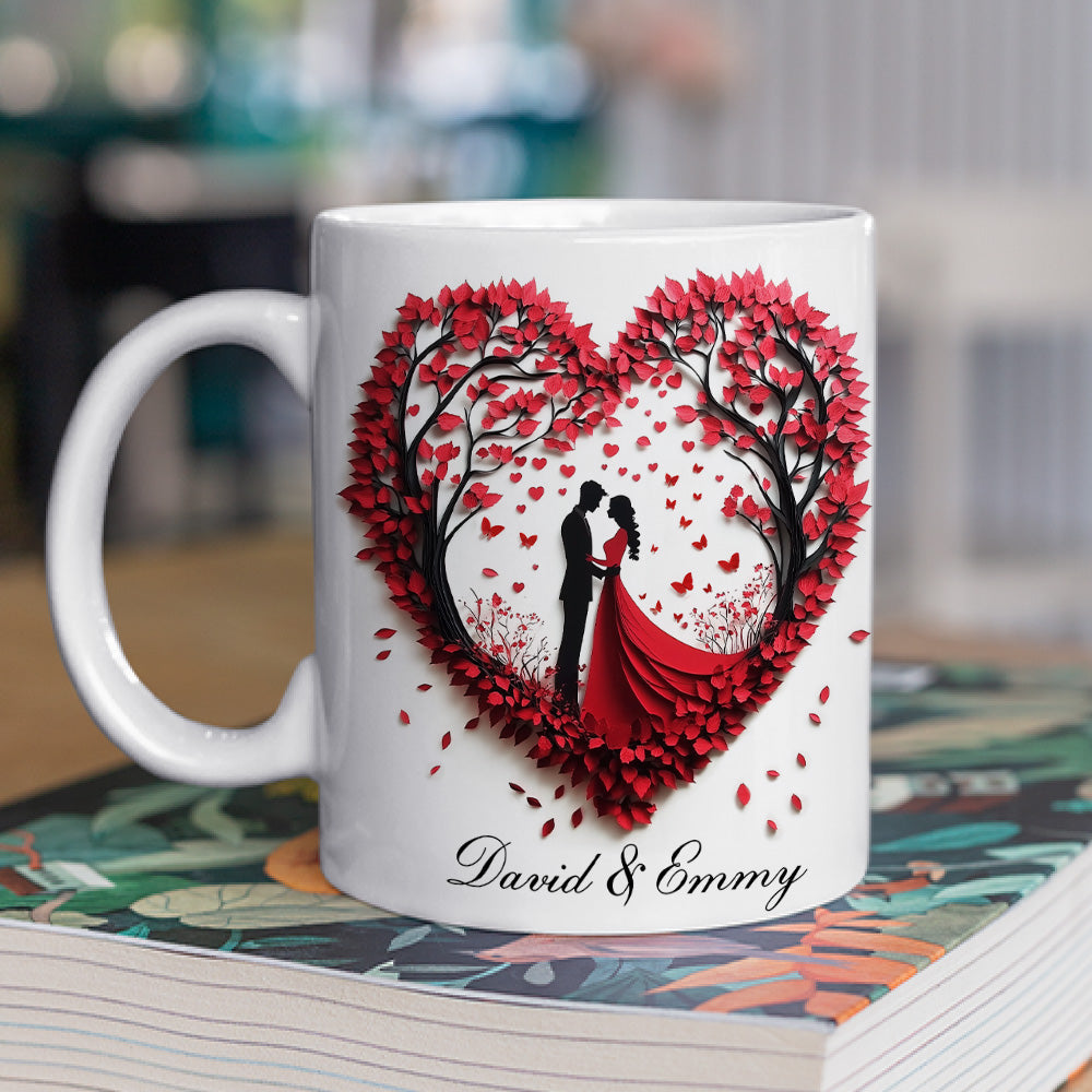 Love Is A Flame That Never Goes Out - Personalized Custom Coffee Mug