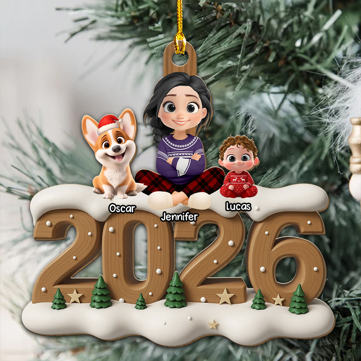 From Next Year Onwards - Personalized Custom 3D Effect Wood Ornament