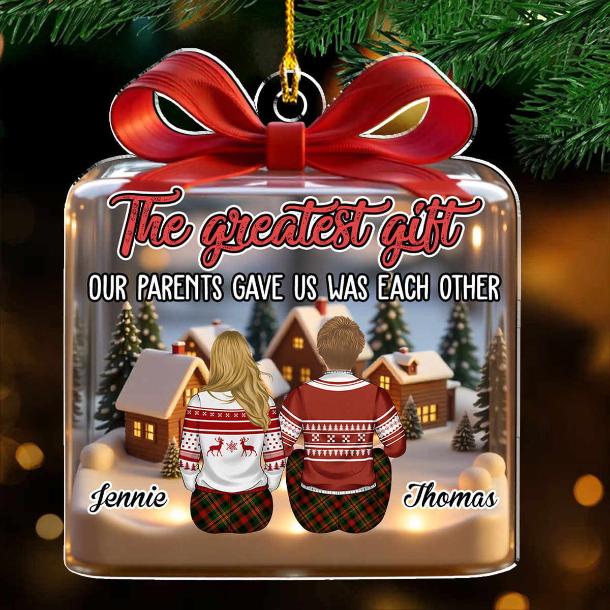 Our Greatest Gift - Personalized Custom Acrylic Ornament