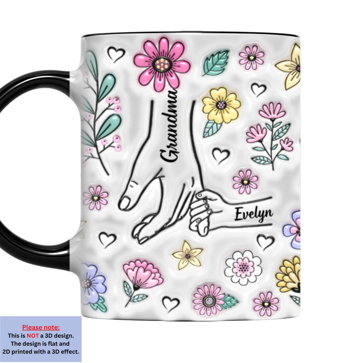 Family Over Everything - Personalized Custom 3D Inflated Effect Accent Mug