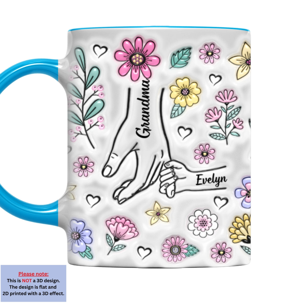 Family Over Everything - Personalized Custom 3D Inflated Effect Accent Mug