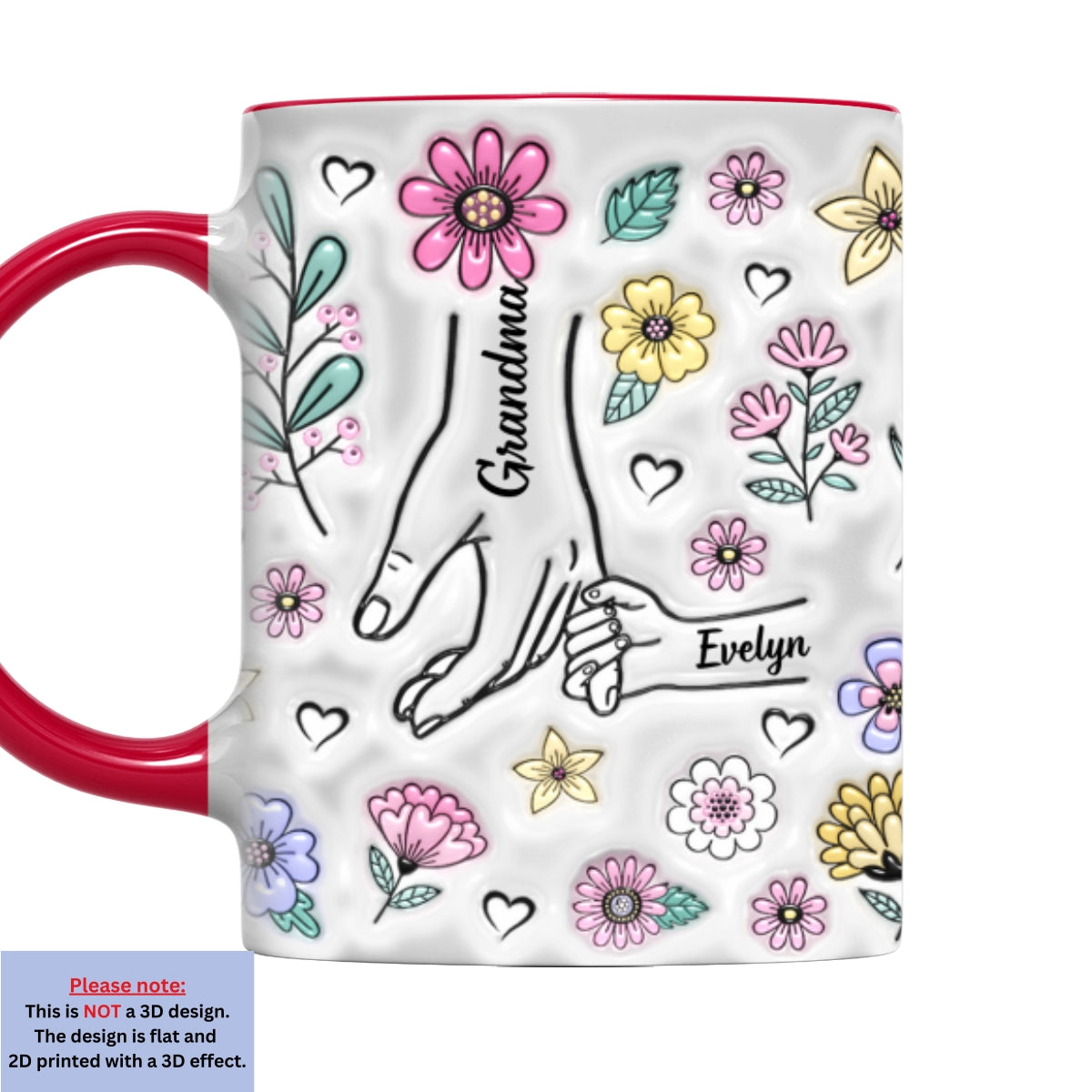 Family Over Everything - Personalized Custom 3D Inflated Effect Accent Mug