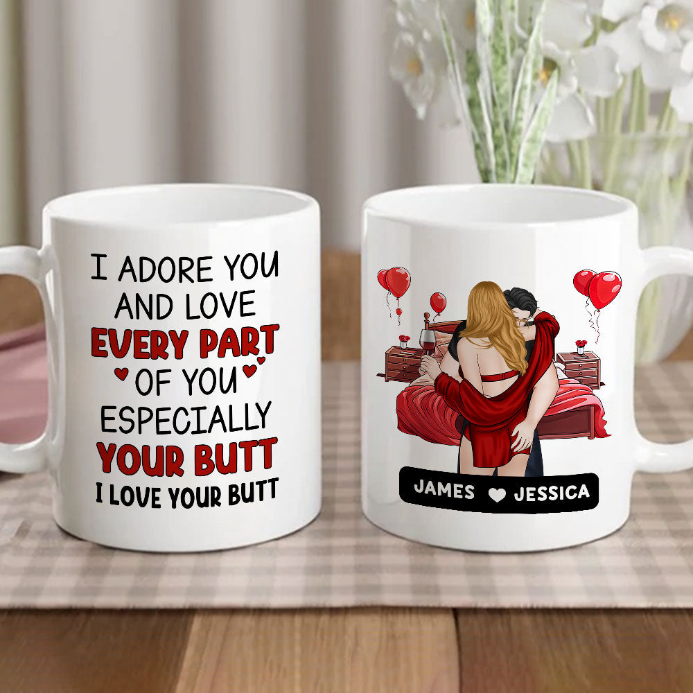 Adore You, Especially Your Butt - Personalized Custom Coffee Mug