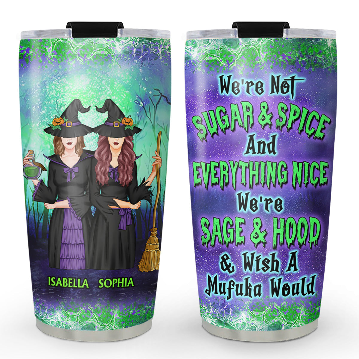 Besties Witch - Personalized Custom Tumbler