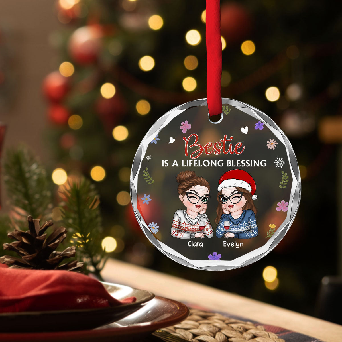 Lifelong Blessing - Personalized Custom Glass Ornament