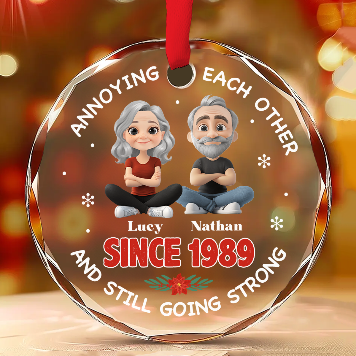 Forever In Love - Personalized Custom Glass Ornament