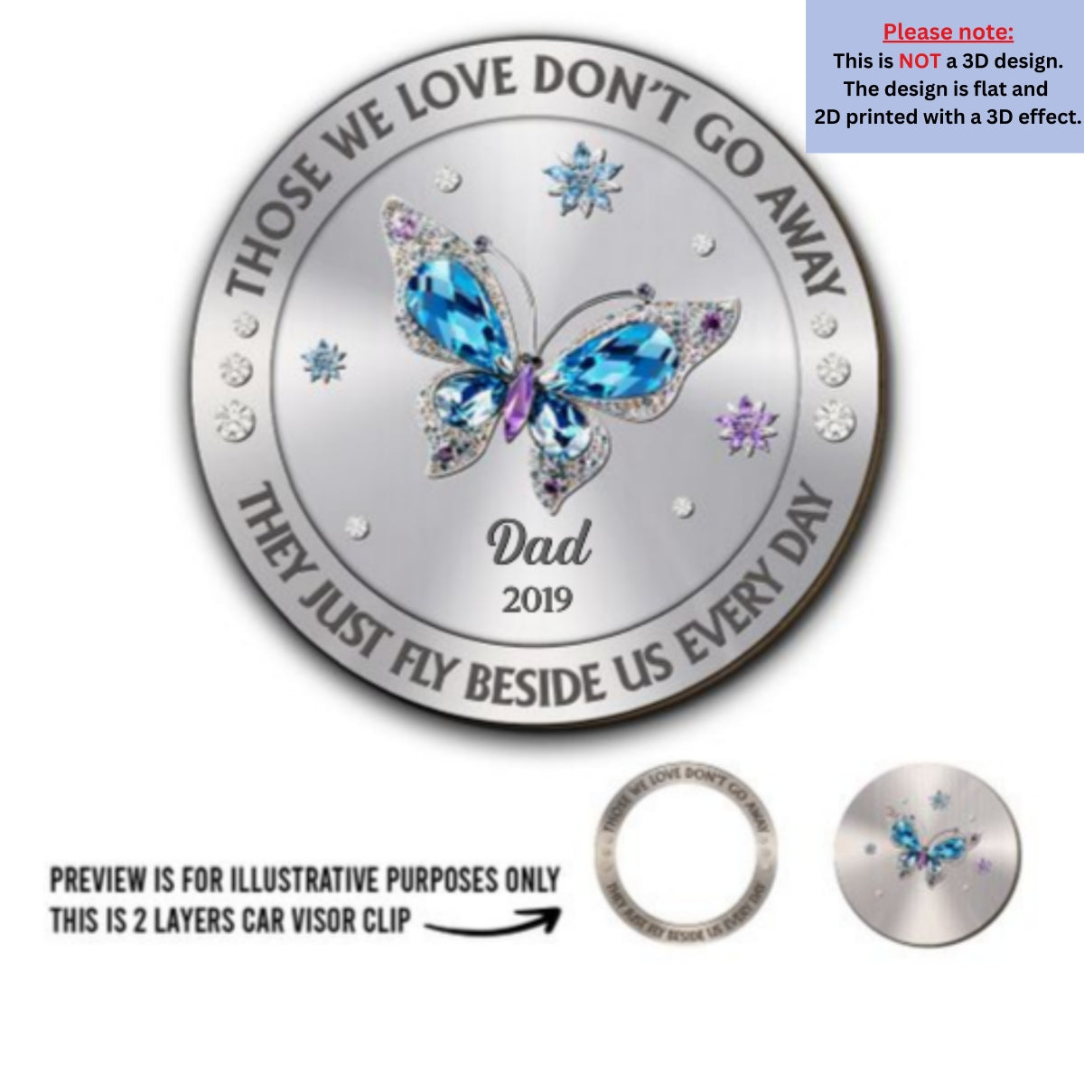 Those We Love Beside Us Every Day - Personalized Custom Car Visor Clip