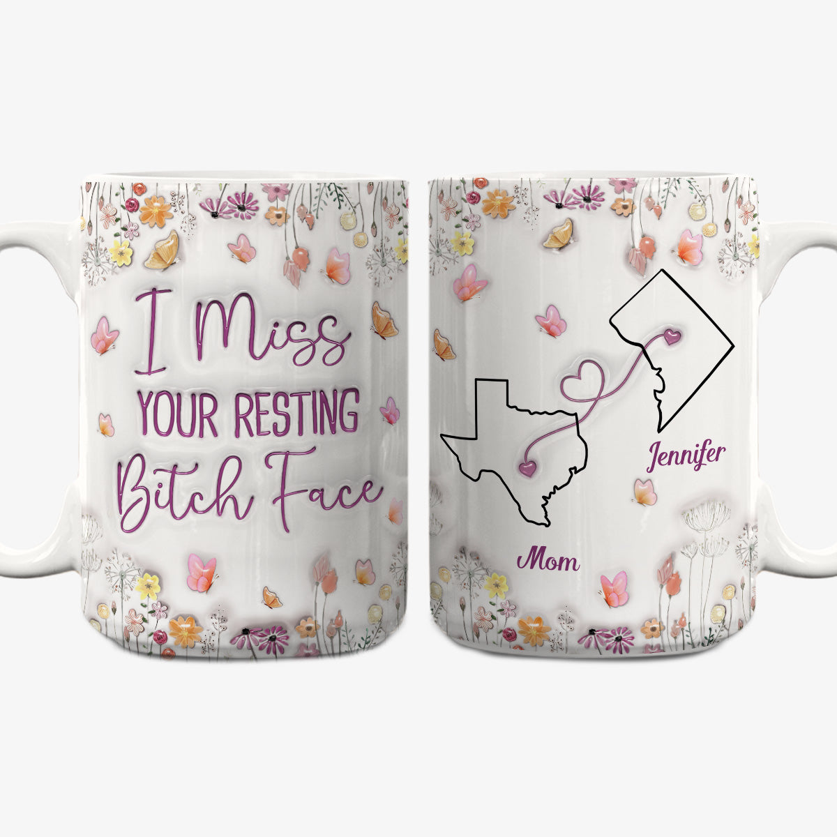 I Miss Your Resting Face - Personalized Custom 3D Inflated Effect Mug