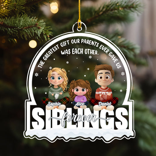 Born Together Blessed Forever - Personalized Custom Acrylic Ornament