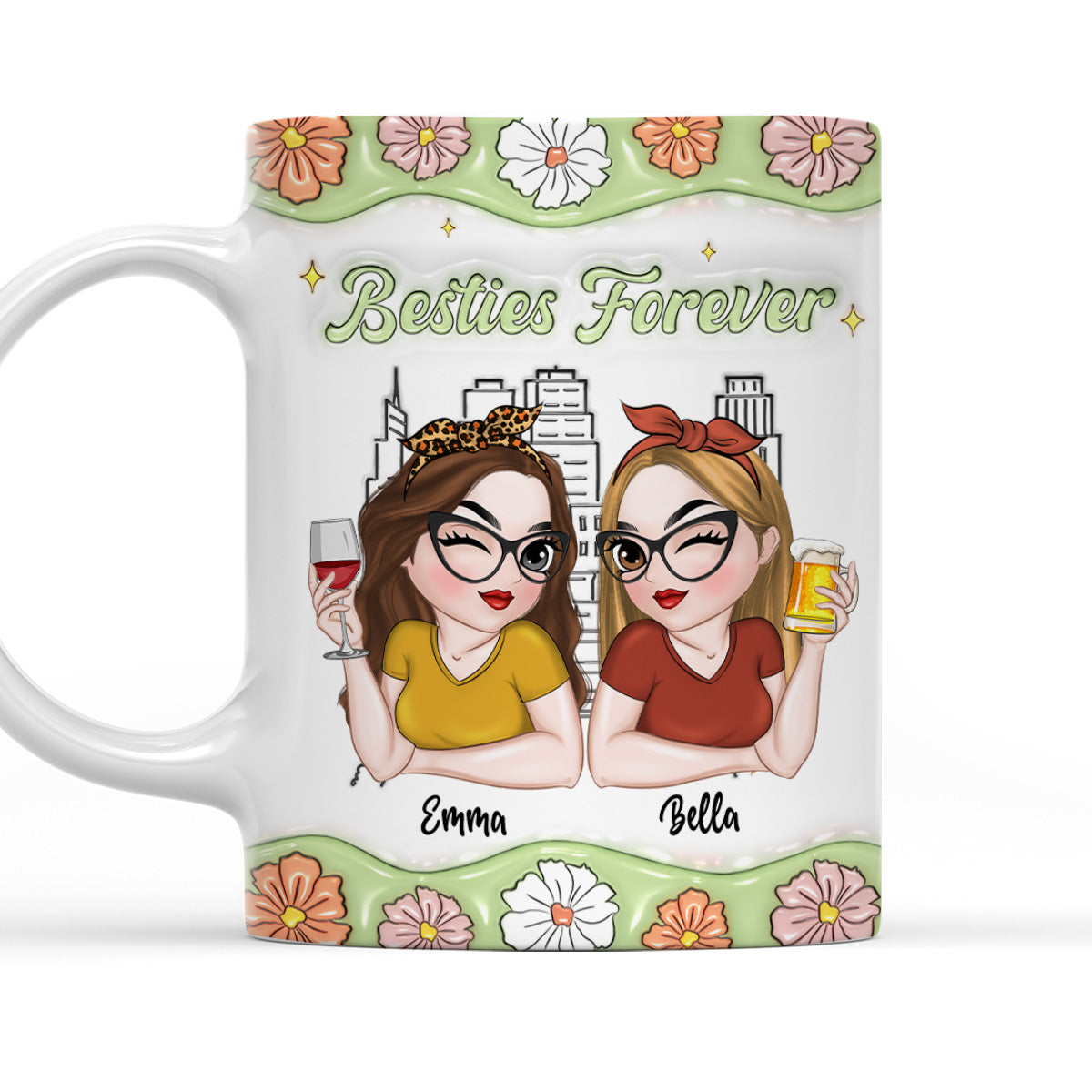 Best Friend Forever - Personalized Custom 3D Inflated Effect Mug