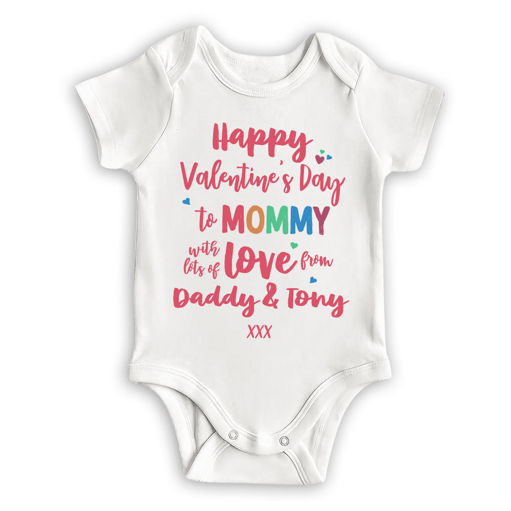 Happy Valentine's Day To The Mommy - Personalized Custom Baby Onesie