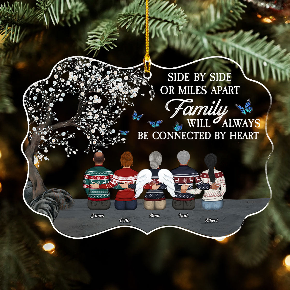 Always Beside You - Personalized Custom Acrylic Ornament