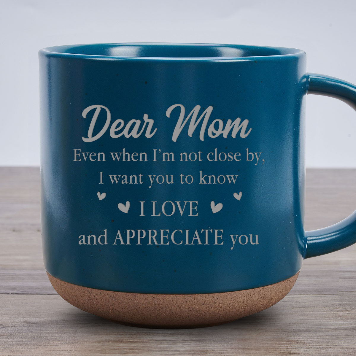 Always With You Mom - Personalized Custom Engraved Pottery Mug