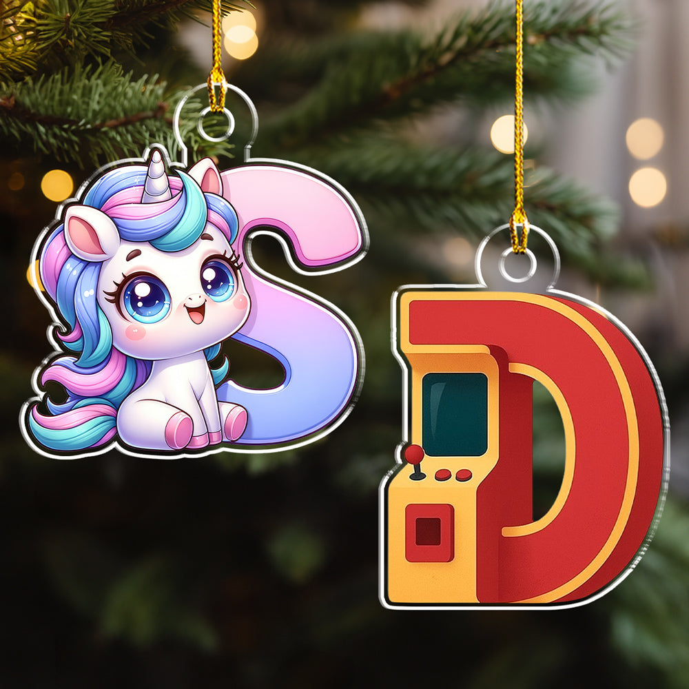 Alphabet Game Cartoon - Personalized Custom Acrylic Ornament
